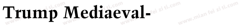 Trump Mediaeval字体转换